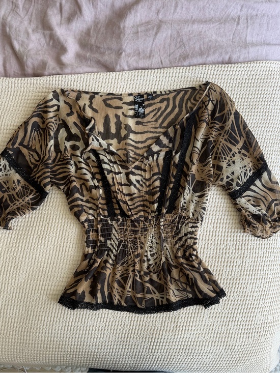 Guess Tops - Vintage Guess Animal-Print Blouse
